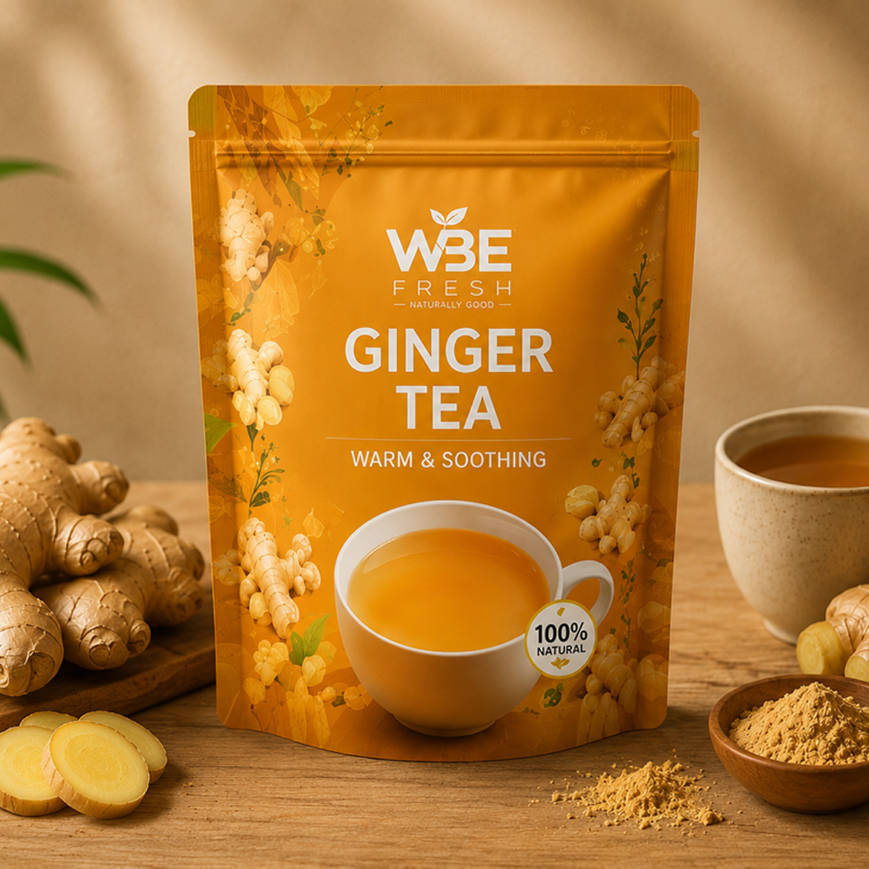 Premium Ginger Tea | Natural Tea Blend | WBE Fresh