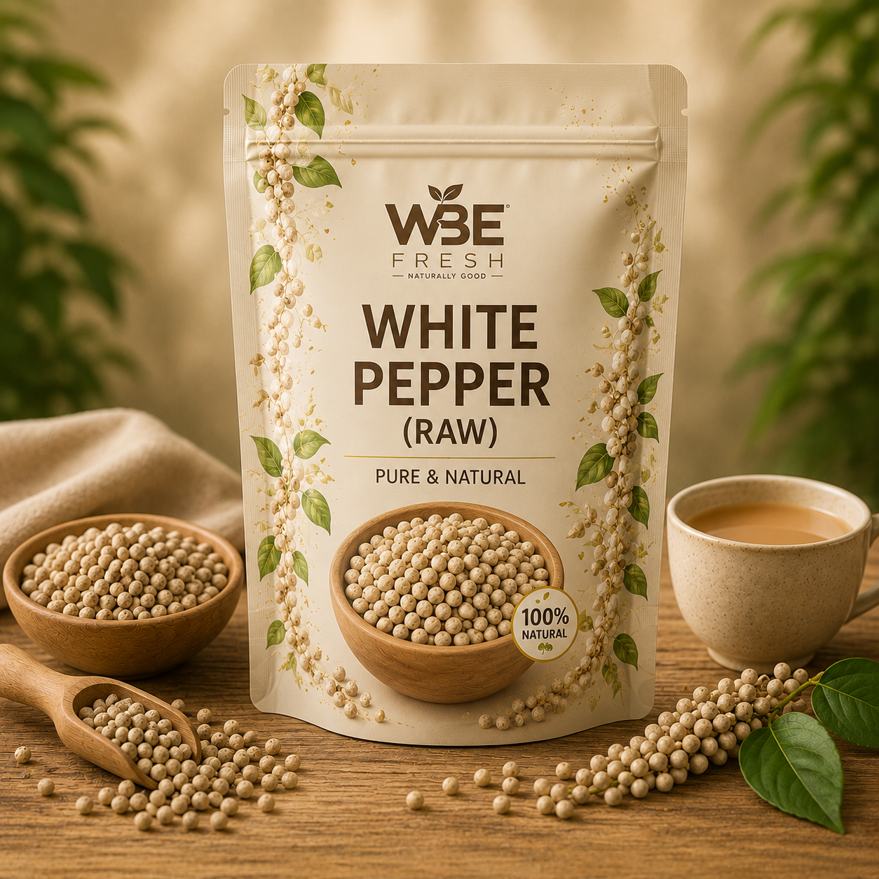 Premium White Pepper | Whole White Pepper | WBE Fresh